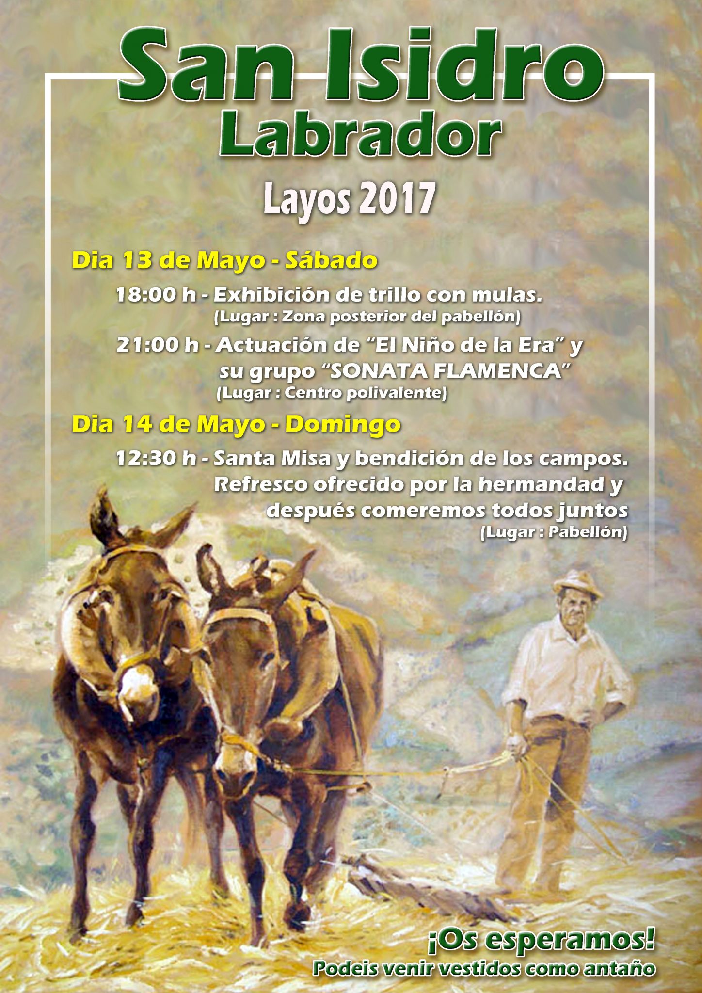 Celebración de Fiestas de San Isidro (13 y 14 de mayo) de Layos
